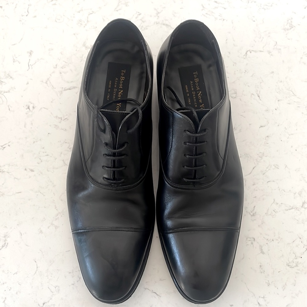 Gently worn Adam Derrick To Boot New York black dress shoes - size 10